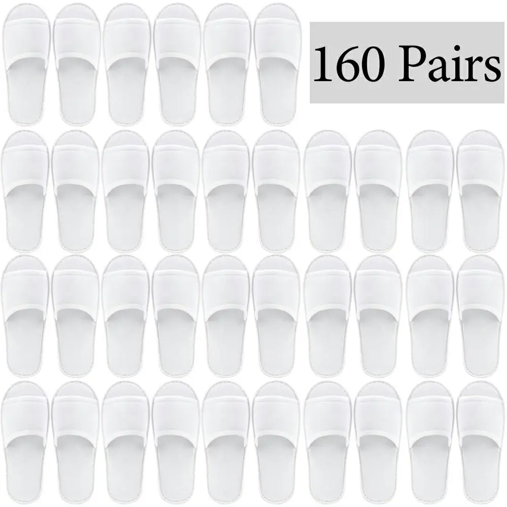 20-200Pairs Open Teen Wegwerp Slippers voor Gasten Witte Huis Gast Slippers Antislip Hotel Slippers Unisex spa Slippers