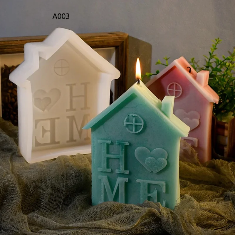 

HOME House Silicone Mold for Scented Candles, Plaster Resin Decor, DIY Craft