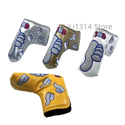 1pc Golf Putter Cover PU Leather thumb Pattern Golf Club Cover Blade Putter Cover Protector con chiusura magnetica