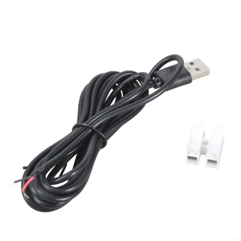 E1PF Quick Connecting USB 2Pin Charging Cord 5V Spring Loaded Terminal for Applications