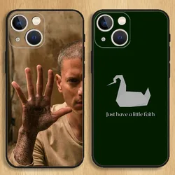 Prison Break TV Series Phone Case For iPhone15,14,13,12,11,Pro,Max,Plus,Mini,X,XS,XR,8,7,6,S,Plus,SE Soft Black Case