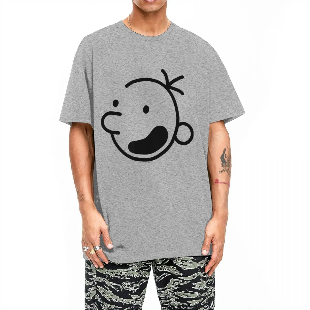 Wimpy Kid Head Loded Diper T Shirt Men Women Cotton Funny T-Shirt Round Neck Diary of a Wimpy Kid Tee Shirt Short Sleeve Clothes