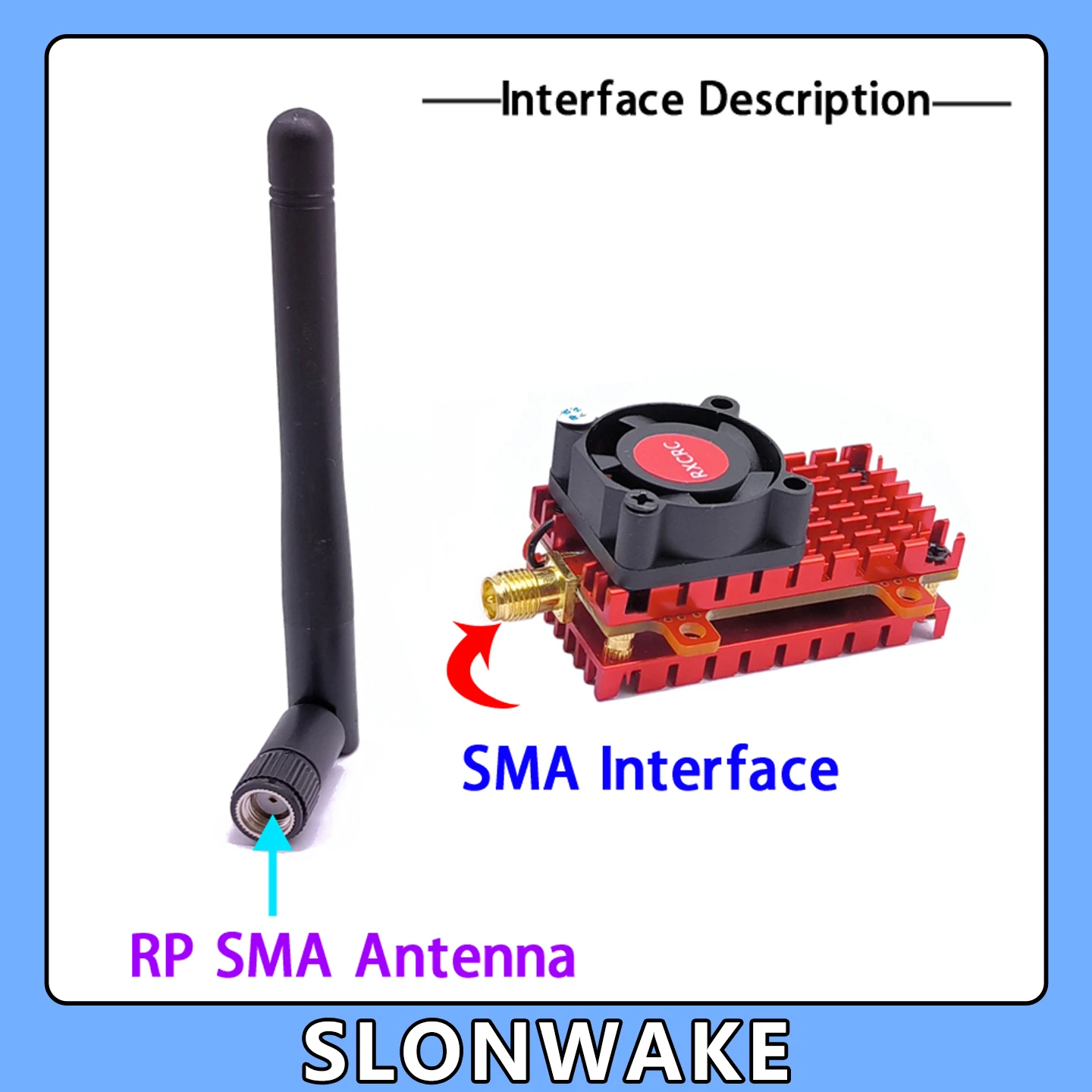 SLONWAKE 5.8G 2W VTX FPV 1800TVL Camera Starlight Night 7" 1024*600px LCD Monitor with DVR for RC Drone view 2