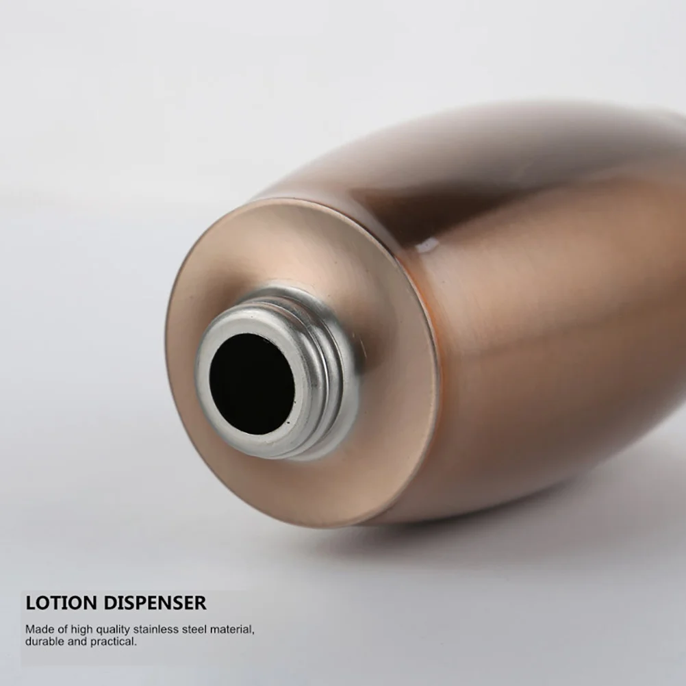 

1pc Stainless Steel Soap Dispenser Lotion Pump Bottle Rose Gold Portable Refillable Liquid Container For Hand Shampoo