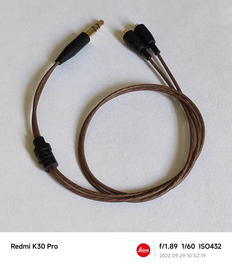 Récepteur Bluetooth à monter soi-même, câble court dédié, broche MMCX personnalisée de 35CM, ligne de longueur égale avec crochet d'oreille en option