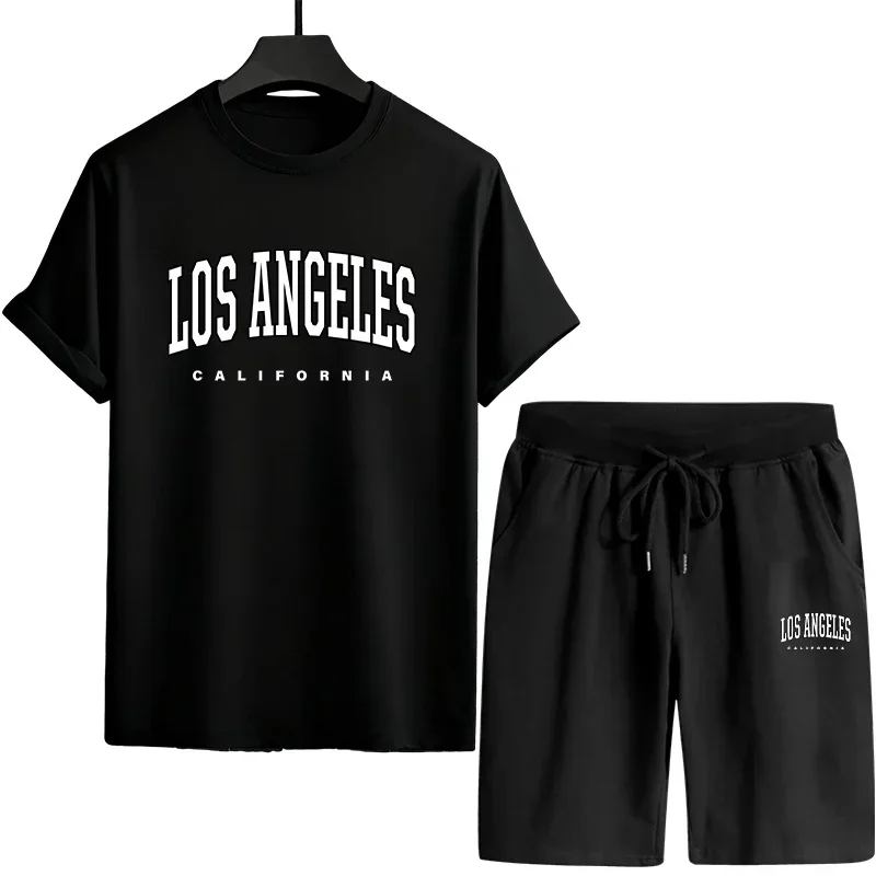 

New Daily Men's Tracksuit Single Piece Versatile Shorts-sleeved T-shirt and Sports Short Casual Quality Summer Outdoors Jogging