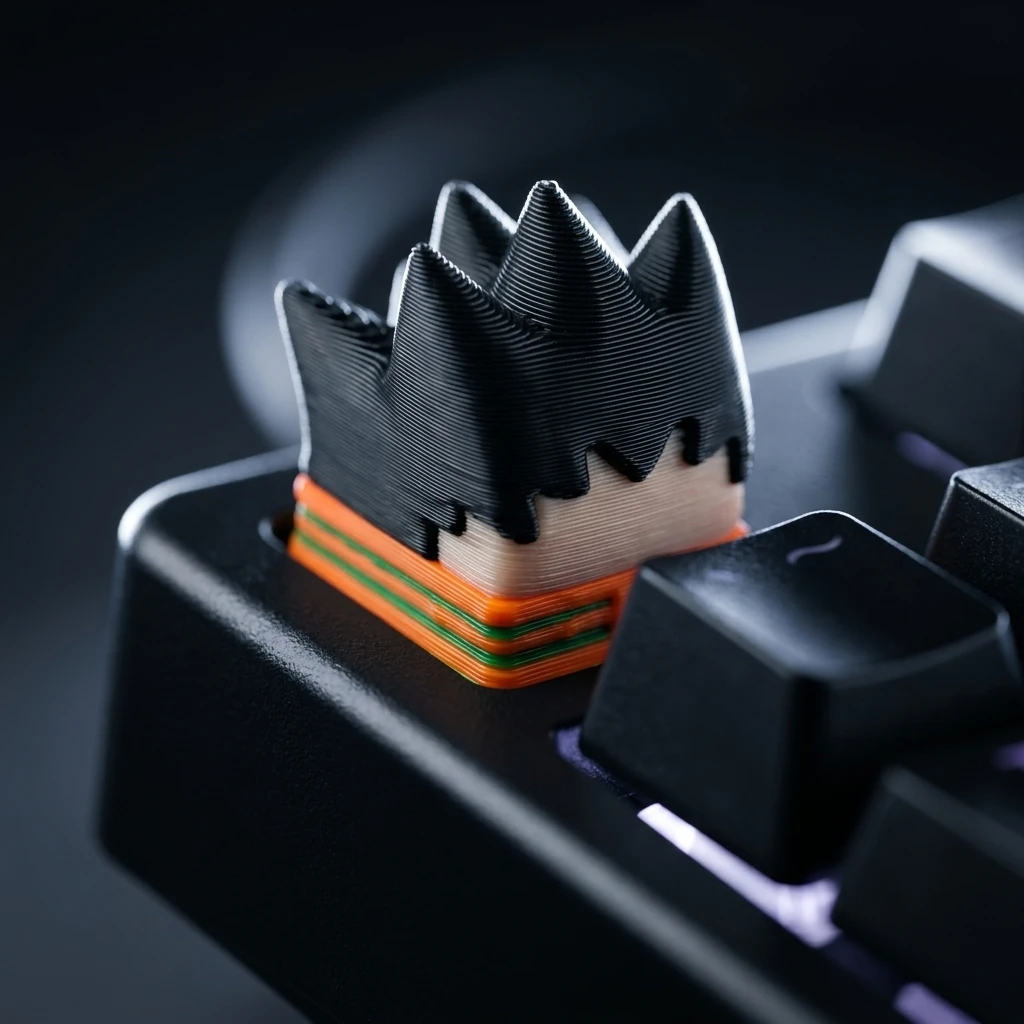 Anime characters with black hair Custom Keycaps Cross Axis PC Gaming Keyboard Peripherals Collection Gift