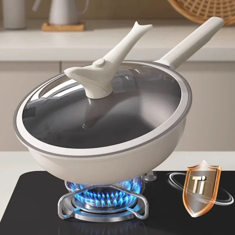 New model with titanium micro pressure cooker Home stir frying non-stick cookware Suitable for induction cookers and gas stoves