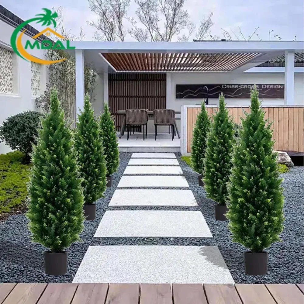 

6-foot Artificial Pruning Tree, Beautiful and Realistic Fake Cedar Pine, Used for Indoor and Outdoor Front Porch Decoration