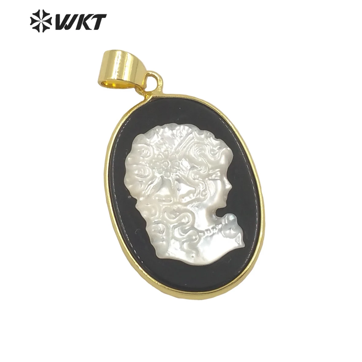 wt-jp268-nouveau-design-ovale-en-agates-noires-avec-pendentif-sculpte-representant-une-belle-dame-bordure-doree-magnifique-pour-collier-accessoires-faits-a-la-main