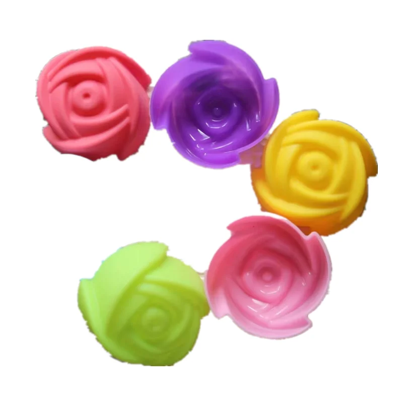 20 pcs/lot 3cm 5cm Food-grade silicone chocolate mold pudding jelly cake molds Rose shaped mini soap mold bakeware