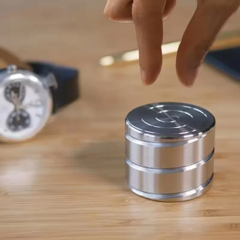 1 قطعة الضغط الدورية المعادن سطح المكتب أسطواني الجيروسكوب مكتب عمل تململ هدية الوهم البصري تتدفق ألعاب أصابع