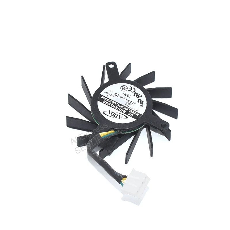 Original para AY04512UB10BB00 12V 0.22A distancia del agujero 3,4-3,4-2,6 diámetro 4,4 cm ventilador de tarjeta de cuatro cables