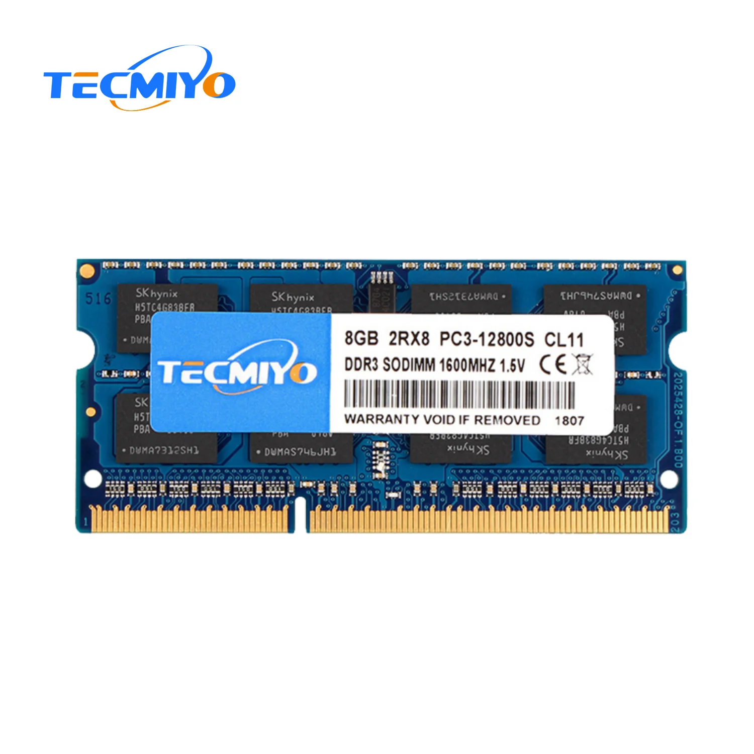 인텔 AMD 노트북용 정품 Tecmiyo RAM DDR3 4GB 8GB 1600 노트북 메모리, Sodimm PC3 12800S 1.5V, 블루 컬러 