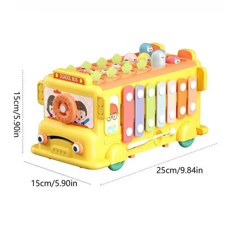 Toy School Bus 3 In 1 Piano Learning Musical Bus Euducational Learning Toys Music Education Toy Best Perfect For Children