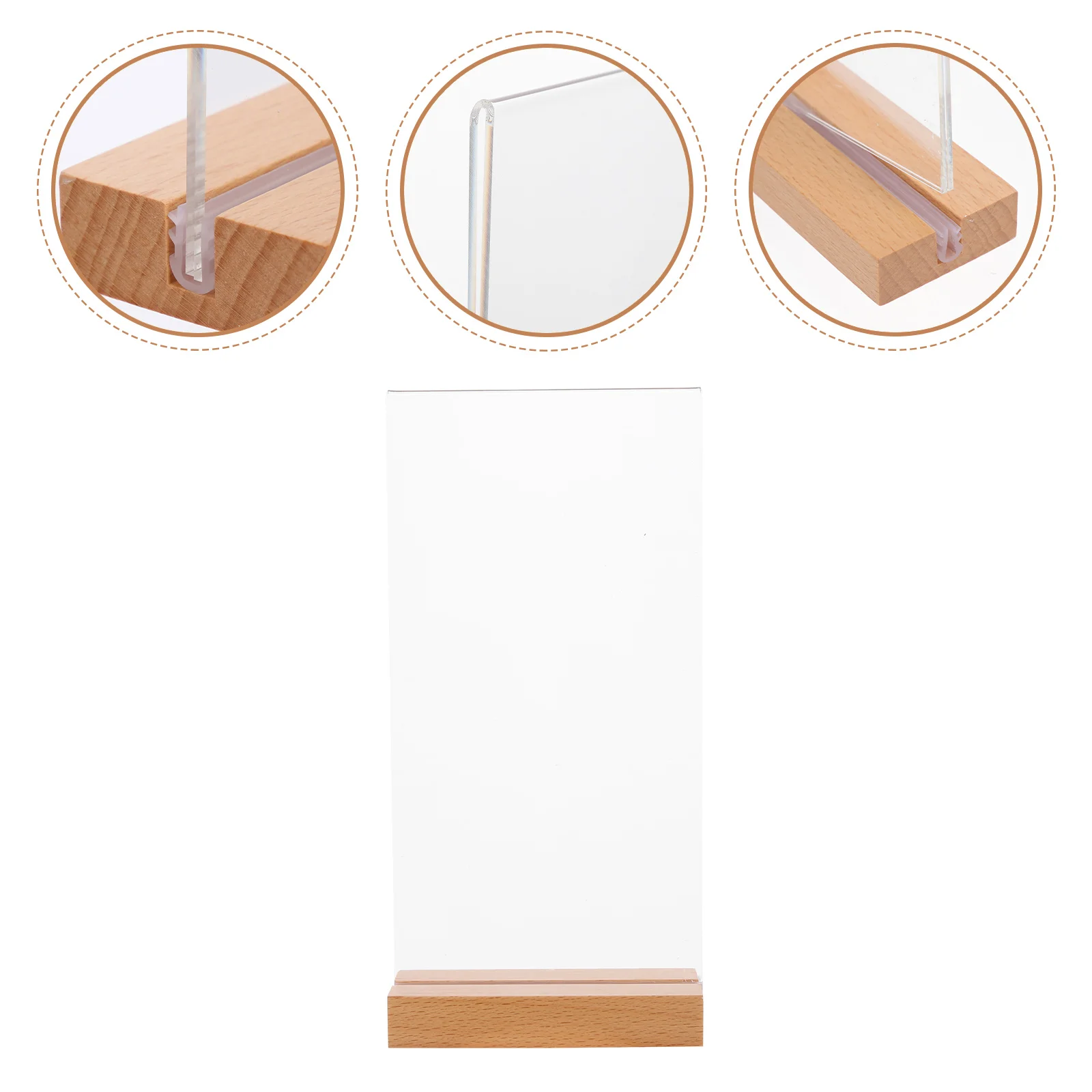 

Acrylic Display s 100x200mm Table Signs Holder for Menu Photo Memo Note Advertising Holder Paper Practical Easy Clean
