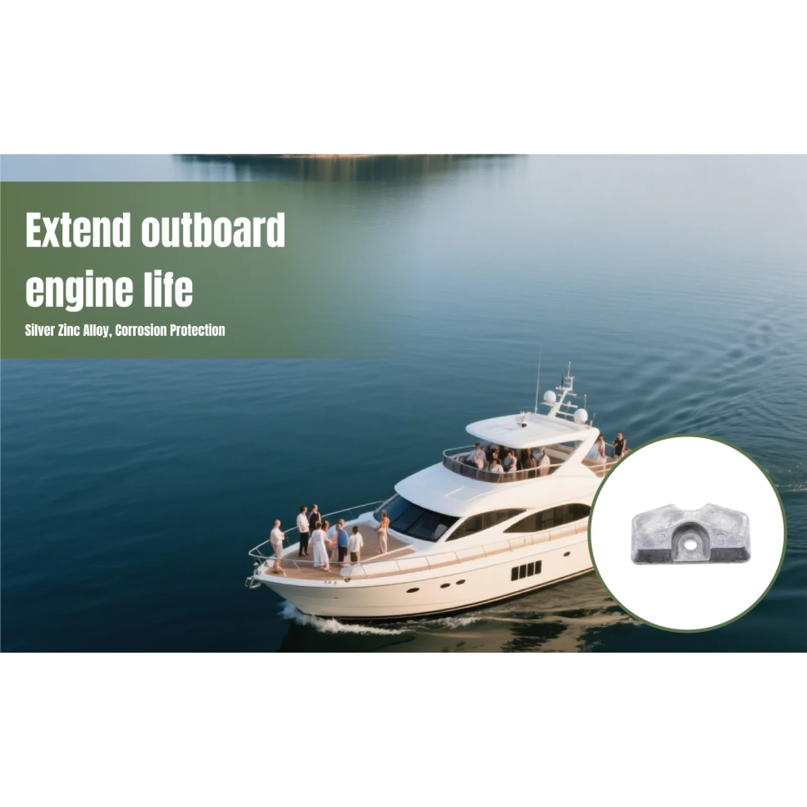 

Outboard Motor Anode Anticorrosion Aluminum Block Engine Parts for Yamaha Marine 2hp to 6hp Boat Accessories