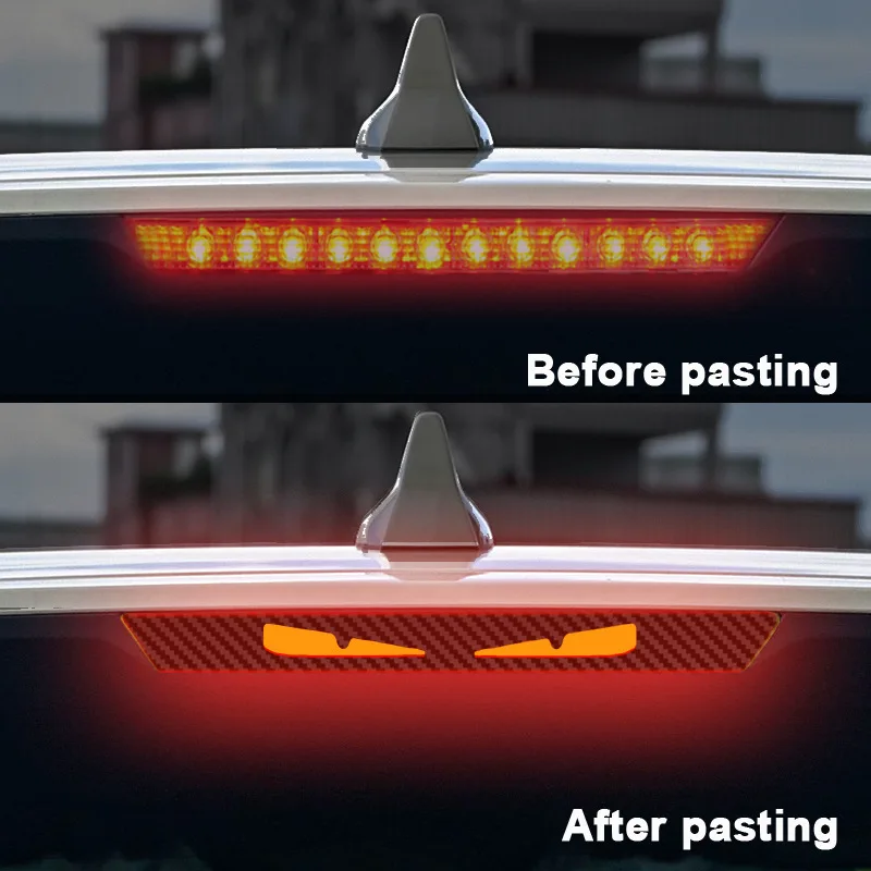 

Universal Car High Mounted Brake Light Decals, DIY Custom Carbon Fiber Taillight Stickers, Rear Taillight Modification Stickers