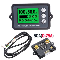 TK15H DC8-120V 50A Battery Coulometer Professional Precision Digital Battery Capacity Tester for LiFePo Coulomb Counter Meter