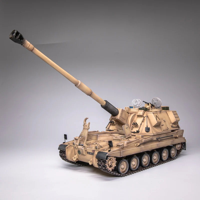 

AM масштаб 1/35, британские виккеры AS90, 155 мм, гусеничный танк, имитация пластиковой модели, статический дисплей, коллекционное сувенирное украшение