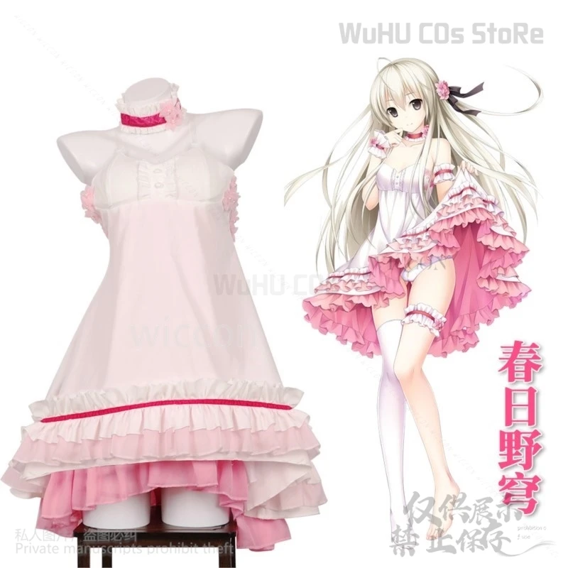 

Anime Yosuga No Sora Cosplay Kasugano Sora Costume Loli Lolita Dress Wig Pink Evening Sexy Cute Halloween Christmas Customized