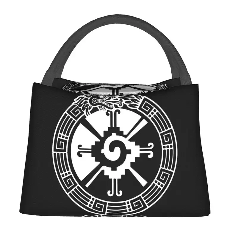 Quetzalcoatl Ouroboros Hunab Ku Ometeotl Aztec Serpent Insulated Lunch Bags for School Waterproof Cooler Thermal Bento Box Women