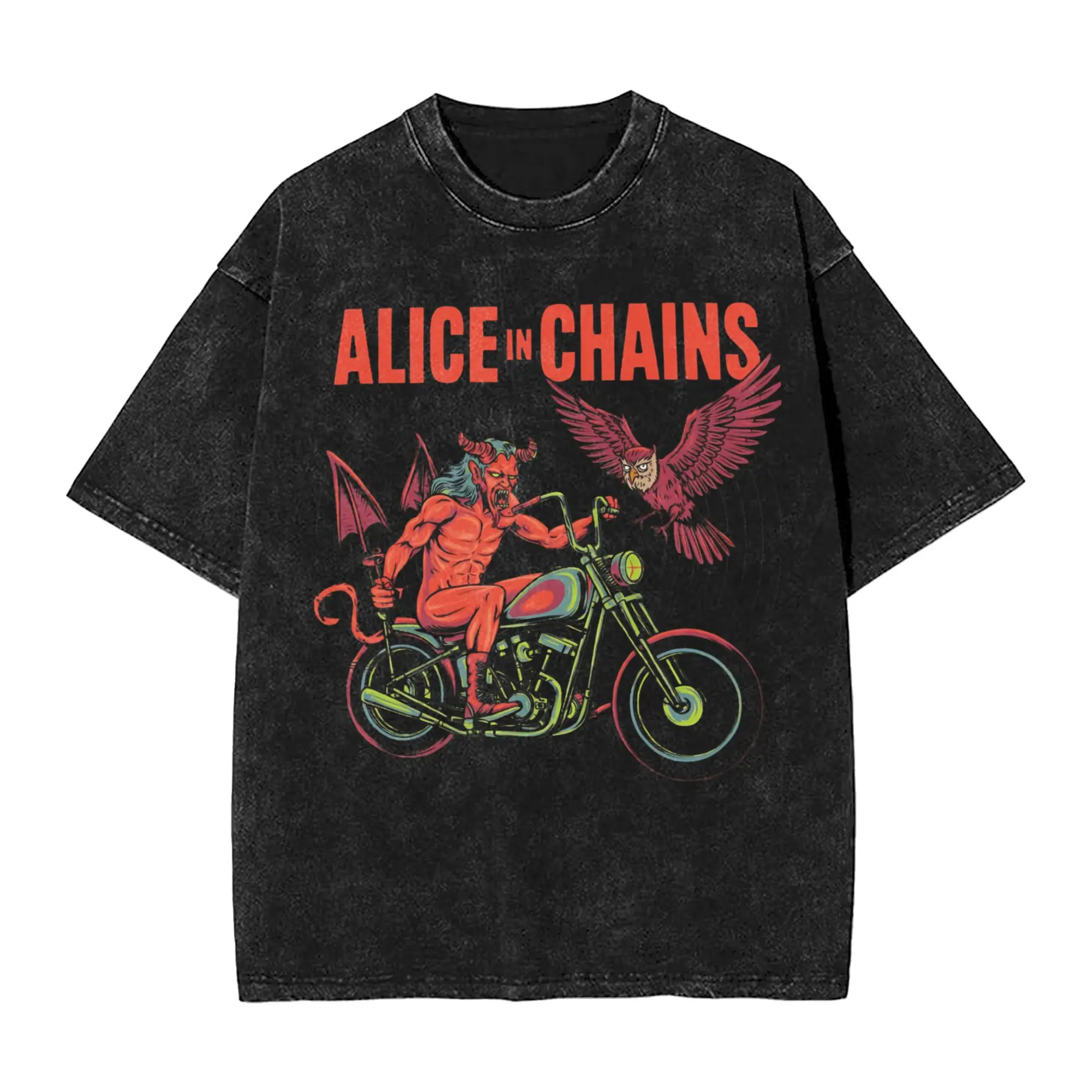 

Футболка Alice In Chains Band, летняя уличная футболка, хлопковая футболка в стиле хип-хоп для пары, футболки с короткими рукавами и принтом