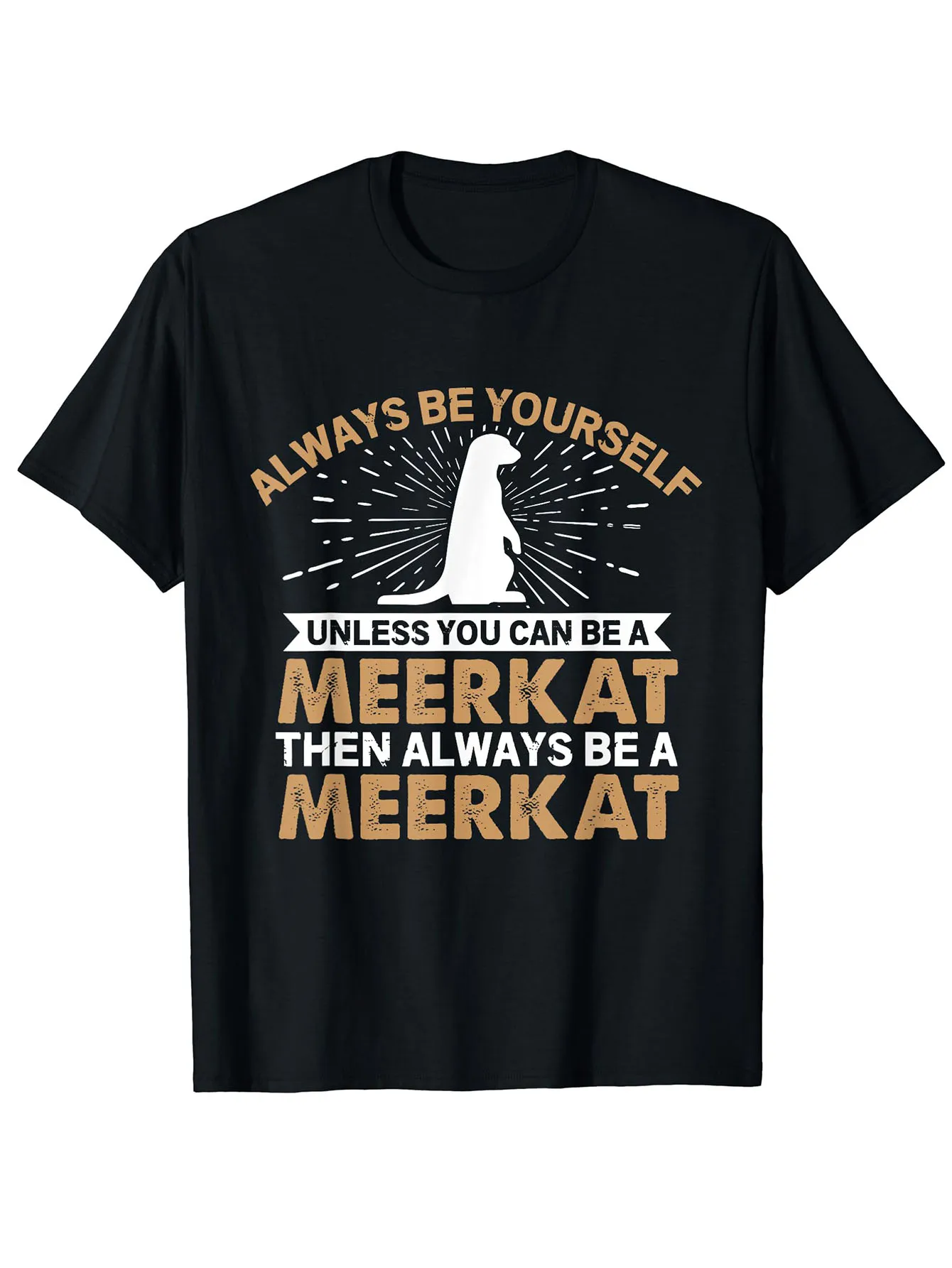 

Meerkat Kids T-Shirt Classic Cotton Black for Sports Travel Daily Wear Casual Comfortable for All Seasons