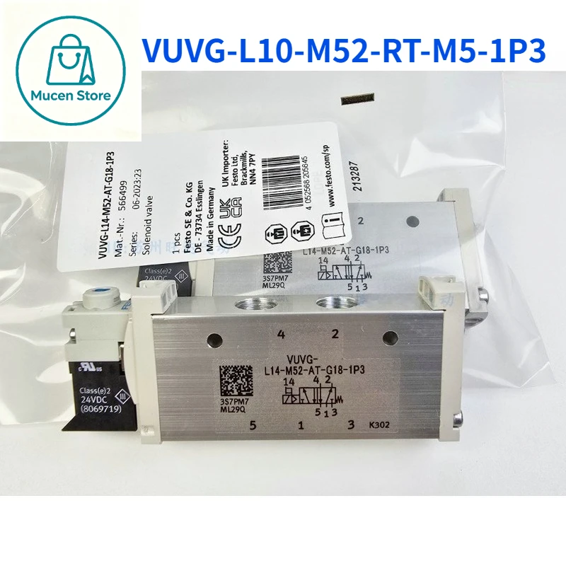 1PCS Brand New Fst VUVG-L10-M52-RT-M5-1P3 566457 VUVG Series 5/2 Way Pneumatic Solenoid Valve M5 Port Directional Control Valve