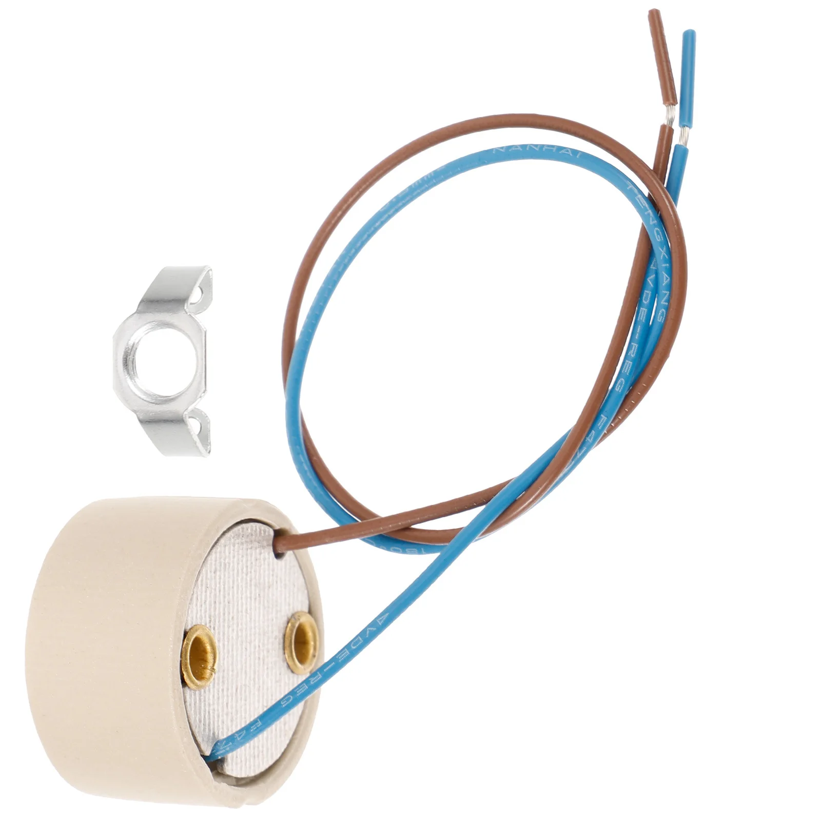 

Ceramic Light Bulb Holder Candelabra Socket Lamp Socket Outlet Two Pin Plug Easy Installation for Lamp Repair Kit and