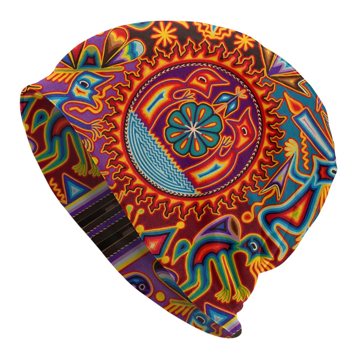 Authentic Huichol Sun Bonnet Homme Fashion Thin Skullies Beanies Caps For Men Women Novelty Hats