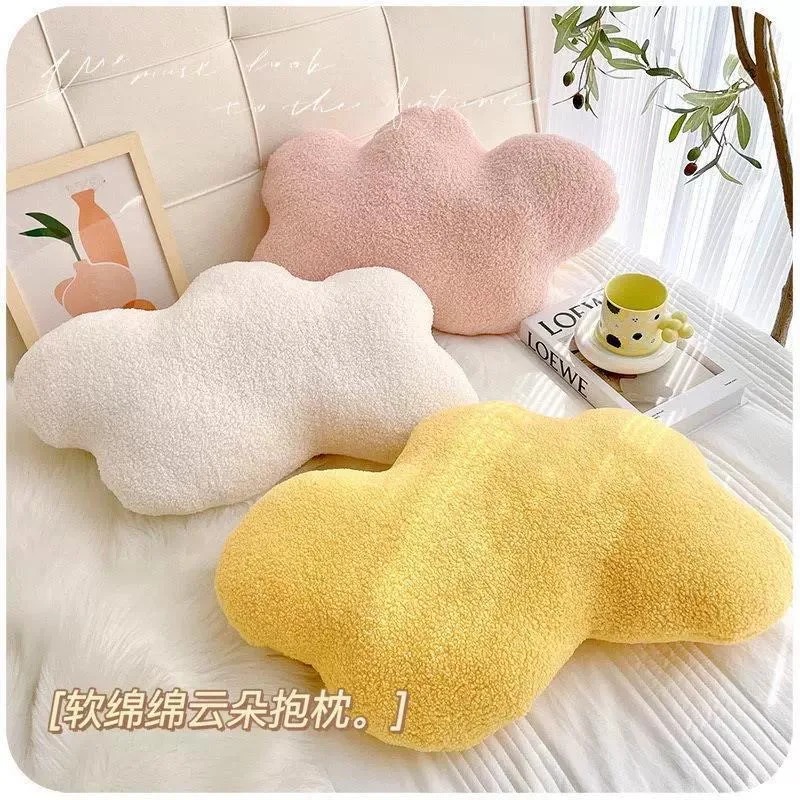 

Bedding Cute Cushion Nordic Style Throw Pillow Decoration Cloud Shaped Stuffed Plush Home Sofa PP Cotton Toys Portable Soft