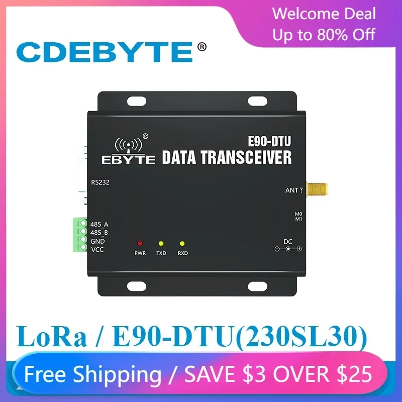 LoRa 1W Modem RS232 RS485 230MHz RSSI Relay E90-DTU-230SL30 IoT vhf Wireless Transceiver Module 30dBm Transmitter and Receiver