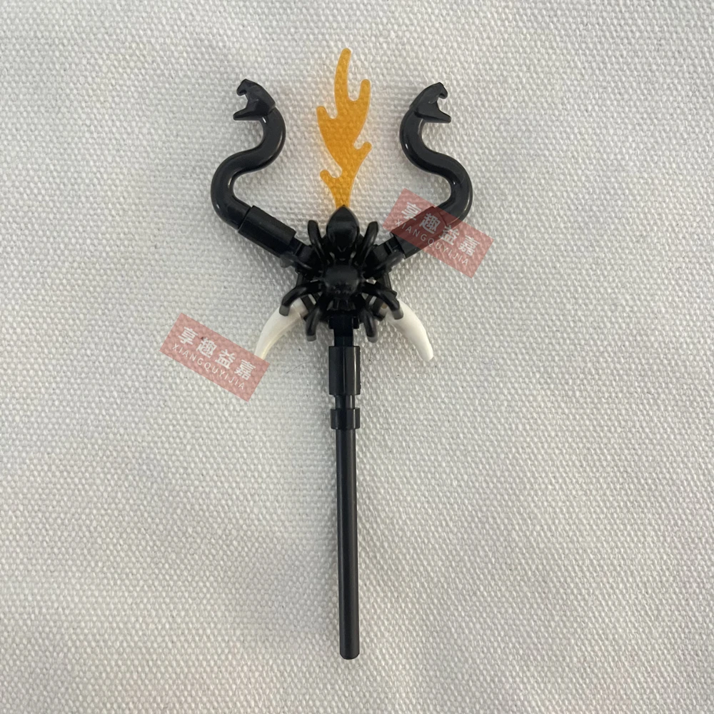 MOC Weapon Scepter Building Blocks Toys For Children Armor Anime Model  Assemble Action Figure Doll Accessories