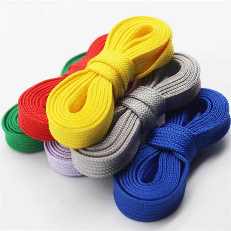 Candy Colors Shoelace A Pair of Classic Flat Double Hollow Woven Laces 120CM Sports Casual ShoeLace Strings Cords Unisex