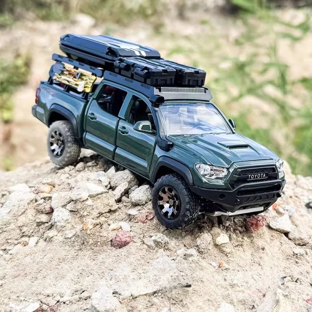 Modèle de voiture TACOMA MAMMOTH, échelle 1:32, jouet en alliage moulé sous pression, portes ouvertes, modèles de ramassage de son léger, décoration de la maison pour enfants, cadeaux