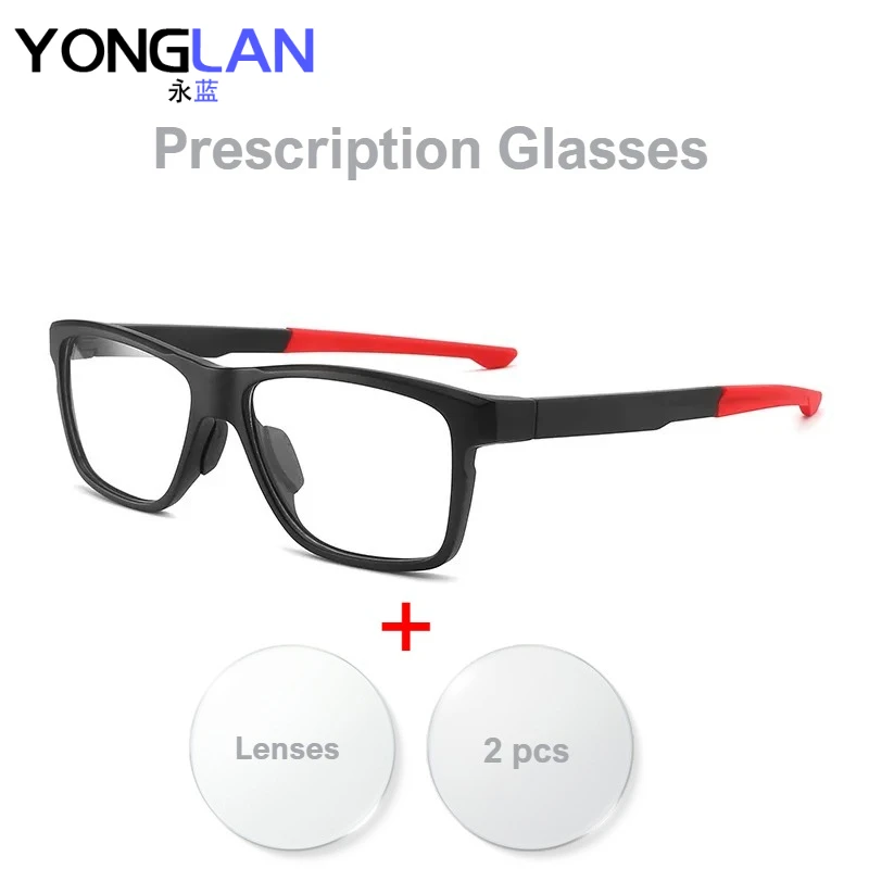

2026 New Custom Prescription Glasses Prescription Sunglasses Sports Square Frame Polarized Lenses UV Protection Multiple Colors