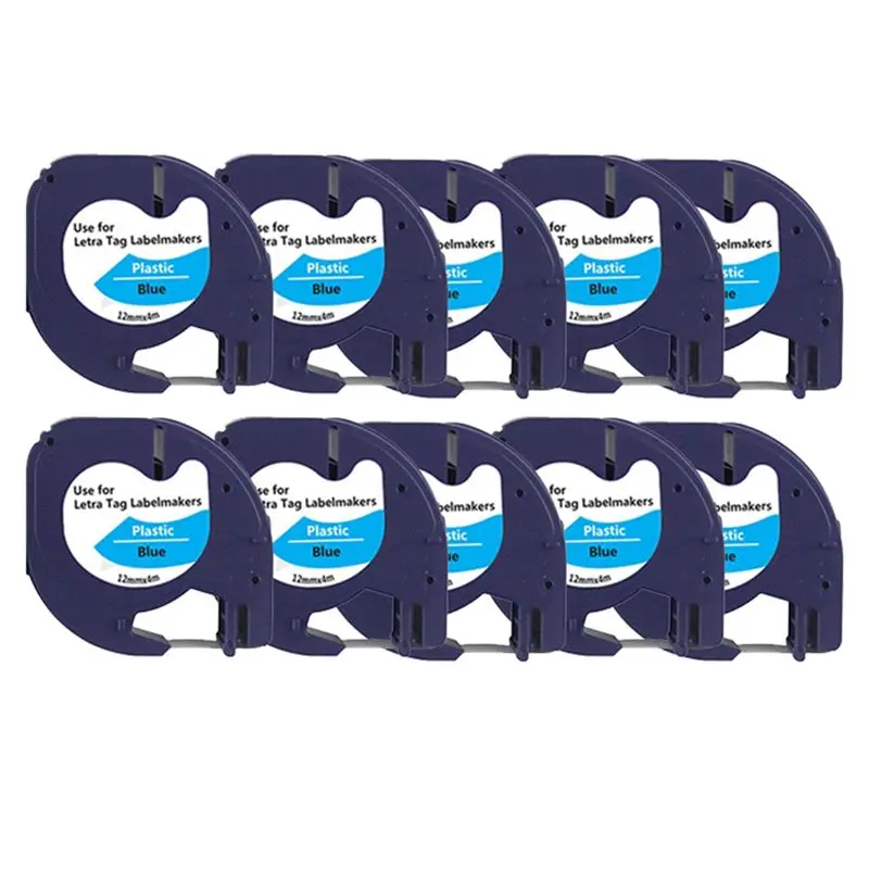 N86R 10PCS 91205 Label Tapes for -100T -100H Series Label Maker 12mmx4M Label Thermal Printing Paper