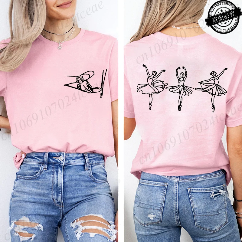 Dance Girls Graphic Print T-Shirt for Women Short Sleeve Clothing Casual Tee Tops Dancing Women's Fashion T-Shirts Clothing