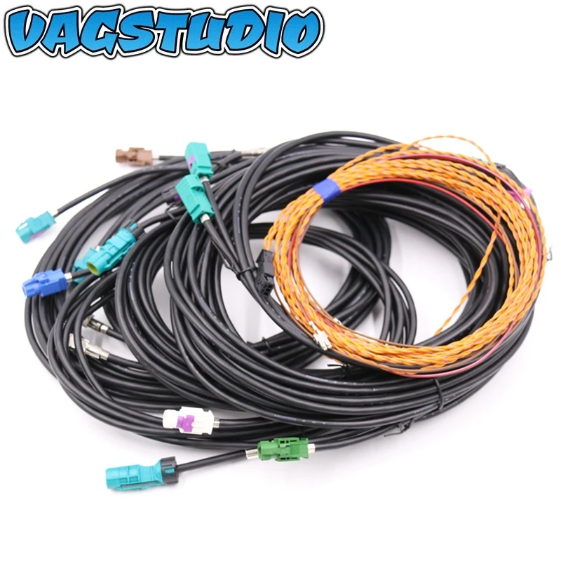 

For Audi A4 A5 F5 B9 8W Q7 4M Q5 Q3 F3 Original 360 degrees Environment Rear Viewer Camera Install Harness Wire Cable