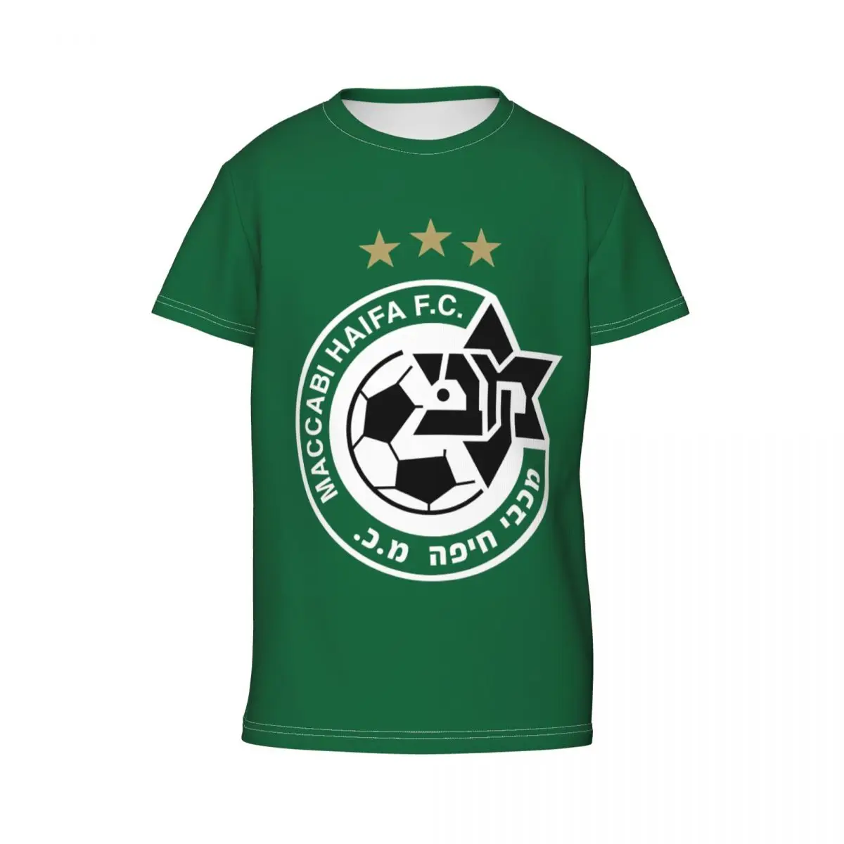 Israel MHFC Maccabi - Haifa T Shirt - Short Sleeve Crew Neck Soft Fitted Tee Shirts for Teen Girl & Boy