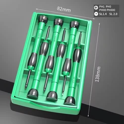 LAOA 6 in 1 Precision Screwdriver Set Slotted Phillips Torx Bits Repair Tools Kit for Watch Electronics Toys EyeglassesPH000 PH0