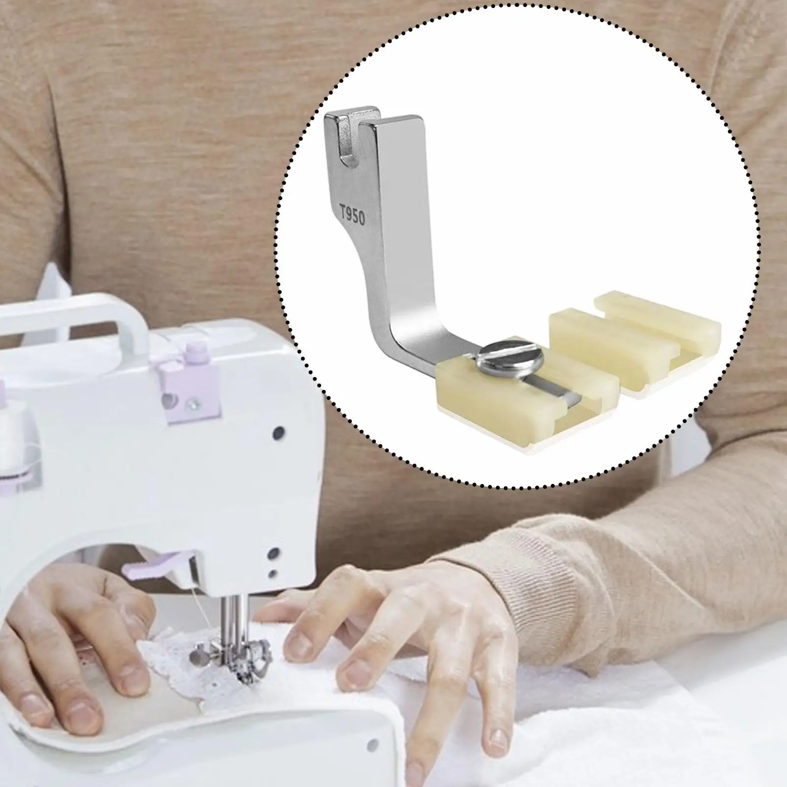 Presser Foot Closing Wrinkled Pleating Foot for Lockstitch Sewing Machine