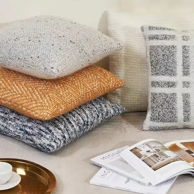 Soft Touch Square Wool Cashmere Pillow Cushion for Sofa Bedroom & Decorative Use