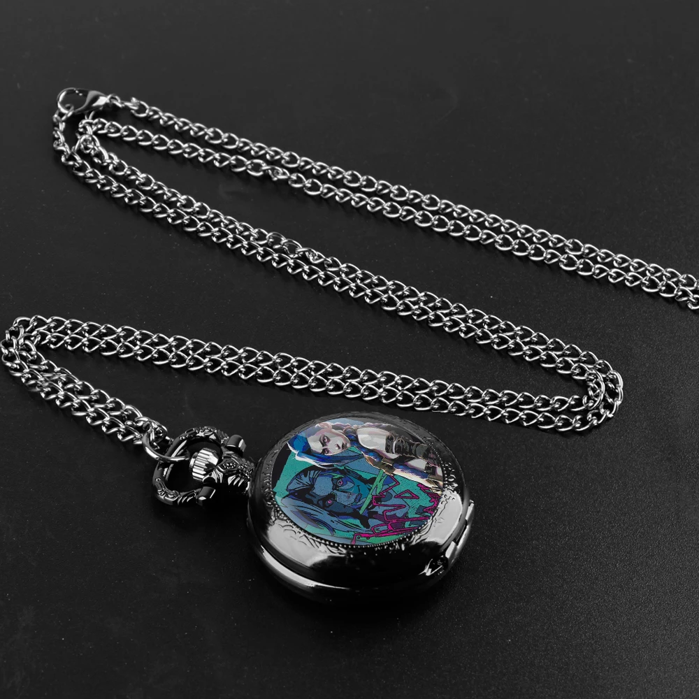 Arcane Jinx Unique Creative Quartz Pocket Watche Necklace Accessory Chain Clock Kids Souvenir Best Gifts For Children Men