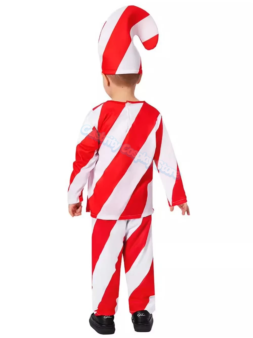 الكبار الاطفال عيد الميلاد تأثيري قصب الحلوى زي عيد الميلاد كرنفال حفلة مرحلة الأداء لعب الأدوار سانتا كلوز فستان بتصميم حالم