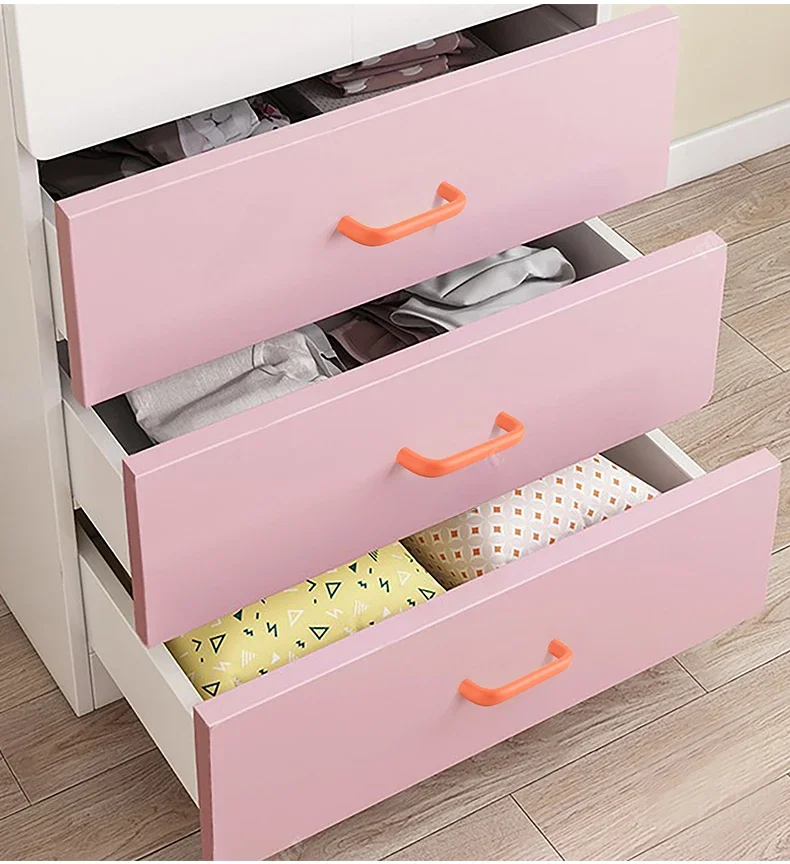 U Type Colorful Kitchen Cabinet Handles 128mm Knobs and Handles for Drawer Cupboard Children's Room Closet Pull Furniture Handle