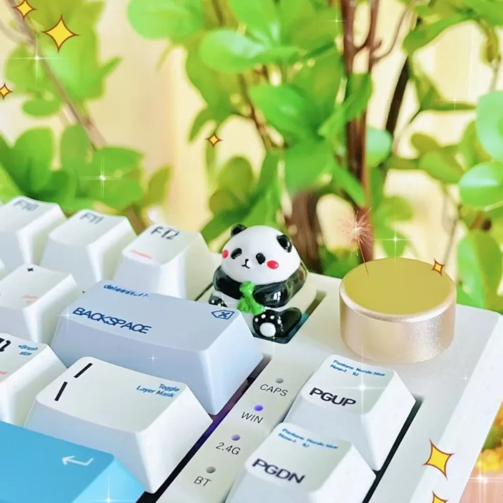 

Panda HuaHua Artisan Keycap, оригинальный милый полимерный колпачок для клавиатуры 1U, изготовленный на заказ колпачок для клавиш ручной работы для механической клавиатуры, подарок