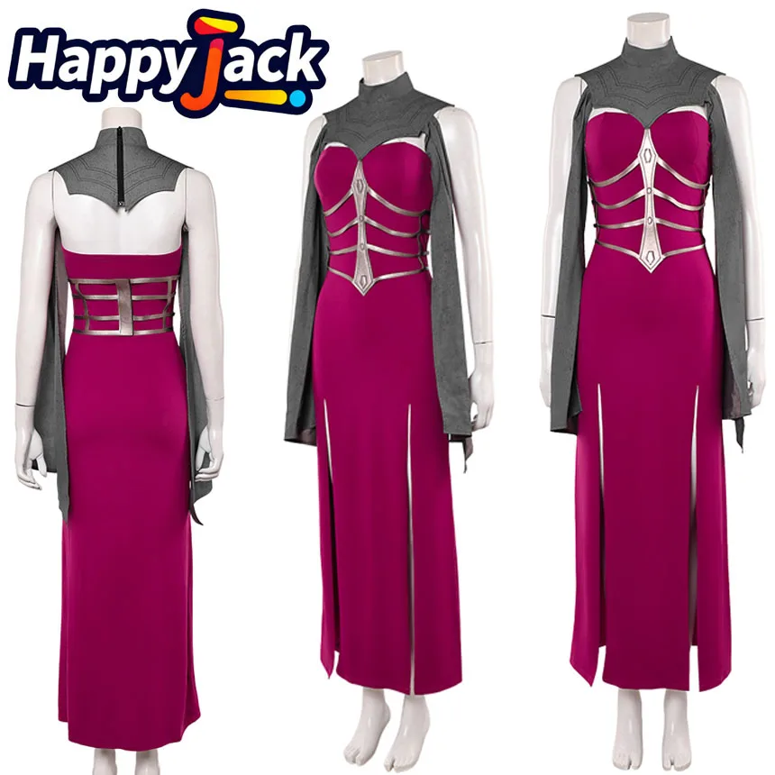 

Sindel Cosplay Costume Game Mortal Kombat 2 Roleplay Adult Women Dress Cloak Outfits Halloween Carnival Party Disguise Suit
