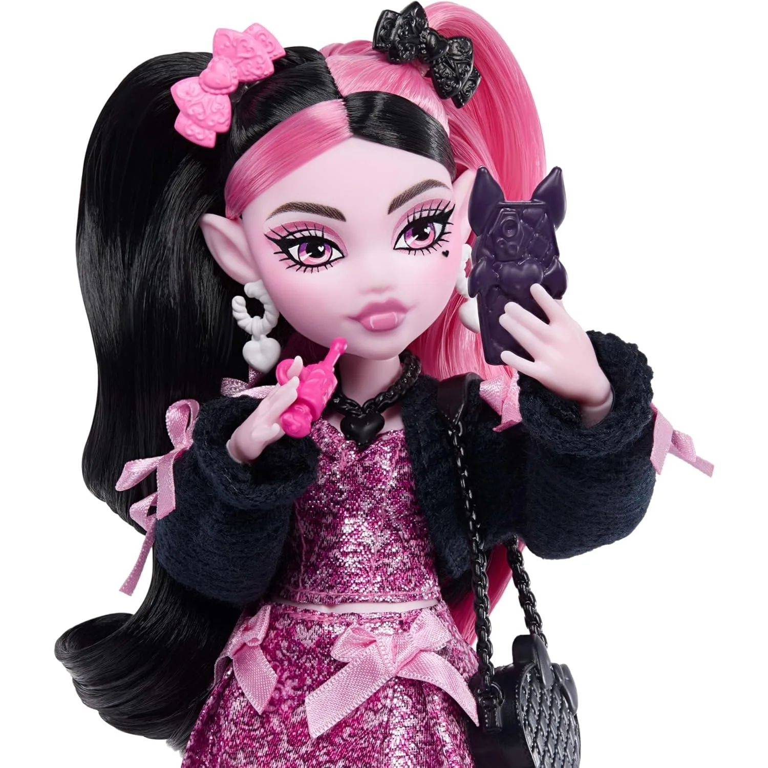 New 2026 Original Monster High Doll Draculaura Pet Bat Count Accessories Toy for Girl Children Christmas Birthday Gift JHK29